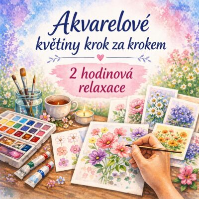 Akvarelové květiny krok za krokem 2 hodinová relaxace